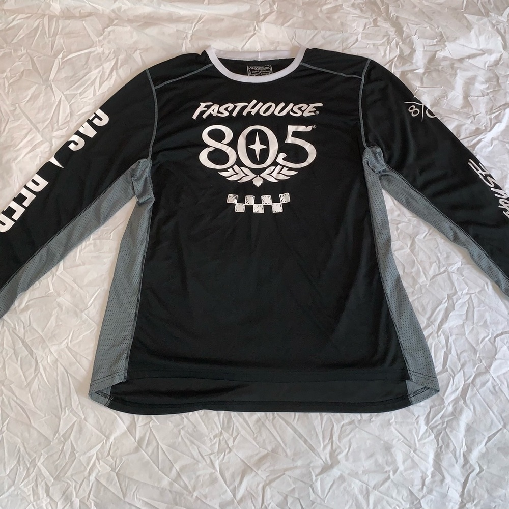 Fasthouse 805 Black and White Long Sleeve Jersey Shirt